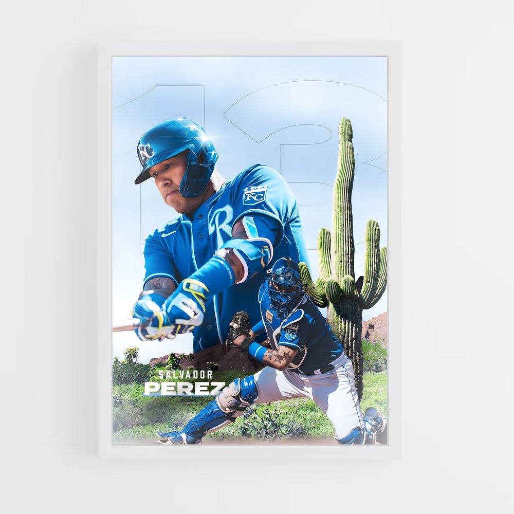 Poster Salvador swing – affiche Baseball (vue 3)